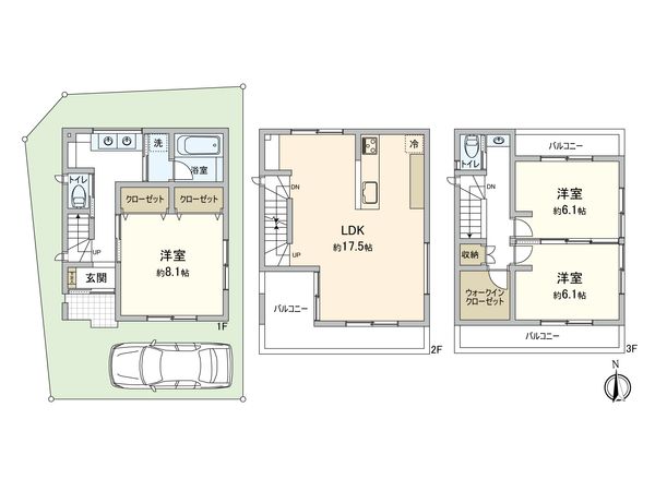 東村山市栄町3丁目 新築戸建 間取図(平面図)
