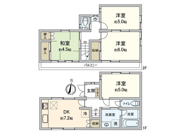 東村山市富士見町4丁目 戸建 間取図(平面図) 間取図(平面図)