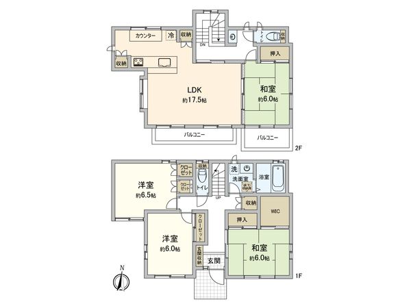 東村山市富士見町2丁目 戸建 間取図(平面図) 東村山市富士見町2丁目 戸建 間取図(平面図)
