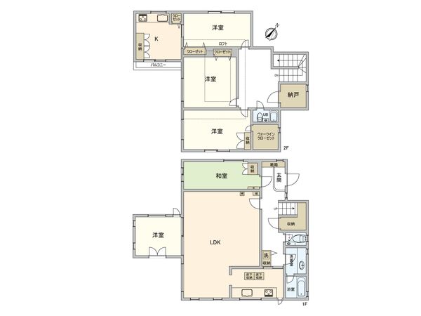 東村山市恩多町1丁目戸建 間取図(平面図) 間取図(平面図)