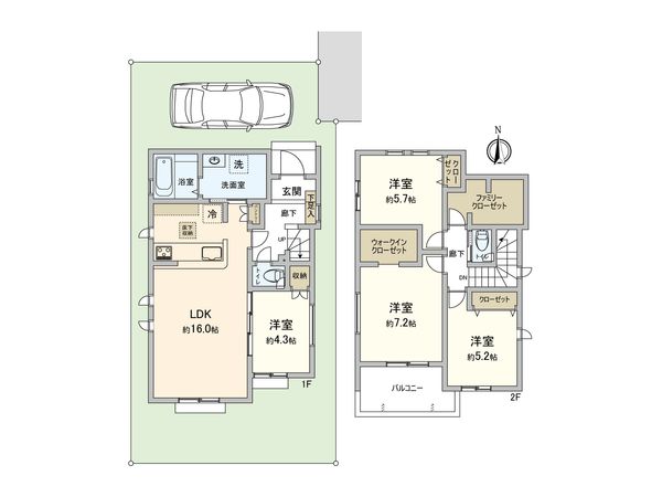 東村山市恩多町1丁目 新築戸建 5号棟 間取図(平面図) 東村山市恩多町1丁目 新築戸建 5号棟 間取図(平面図)
