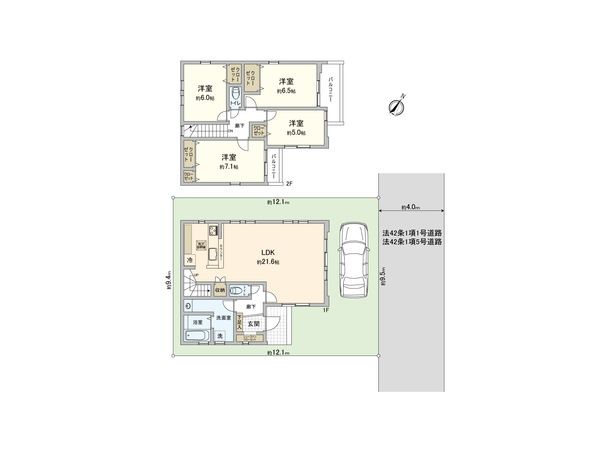 東村山市恩多町3丁目 新築2号棟 間取図(平面図) 東村山市恩多町3丁目 新築2号棟 間取図(平面図)