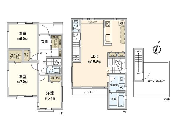 東村山市富士見町4丁目 新築戸建 間取図(平面図)