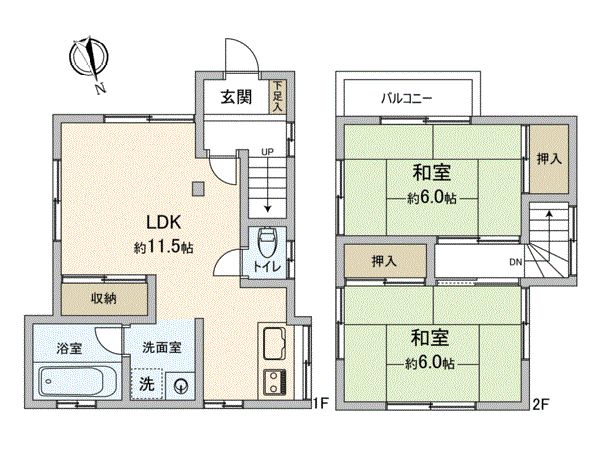 東村山市多摩湖町2丁目 戸建 間取図(平面図)