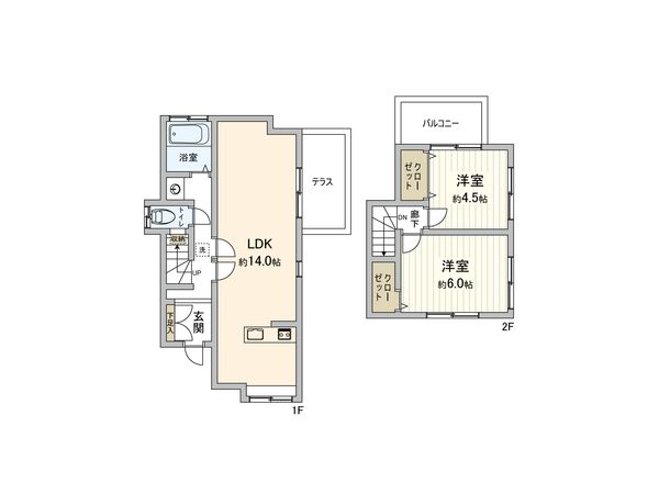 東村山市萩山町2丁目 戸建 間取図(平面図) 東村山市萩山町2丁目 戸建 間取図(平面図)