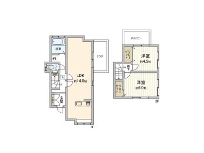 東村山市萩山町2丁目 戸建 間取図(平面図)