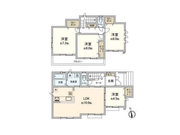 東大和市奈良橋5丁目【新築H号棟】 間取図(平面図)