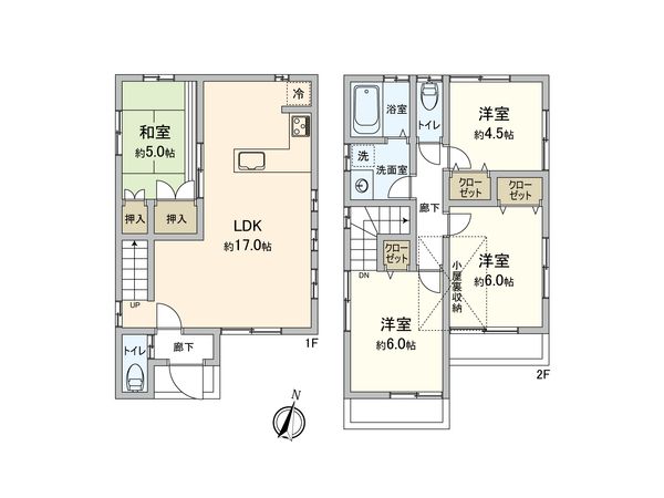 東村山市美住町1丁目中古戸建 間取図(平面図) 東村山市美住町1丁目中古戸建 間取図(平面図)