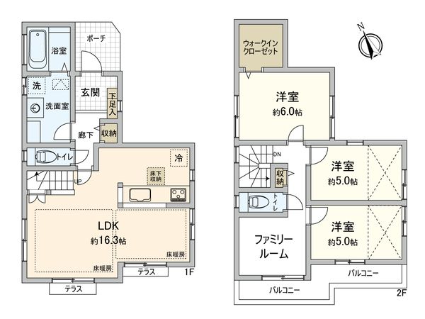 東村山市青葉町2丁目 戸建 間取図(平面図)
