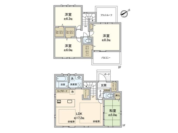 東村山市久米川町2丁目【新築2号棟】 間取図(平面図)