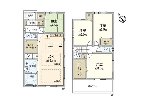 東村山市久米川町2丁目【新築4号棟】 間取図(平面図)