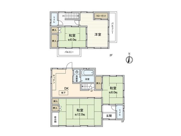 東大和市狭山2丁目 戸建 間取図(平面図)