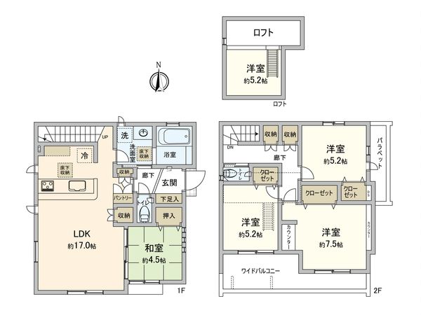 東村山市多摩湖町1丁目【新築1号棟】 間取図(平面図)