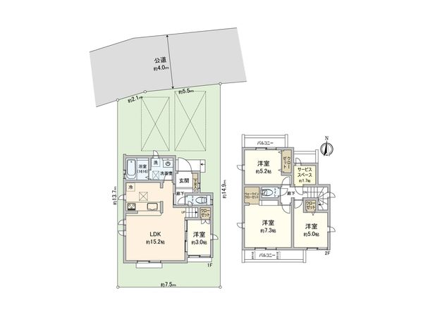 東大和市湖畔3丁目【新築3号棟】 間取図(平面図) 東大和市湖畔3丁目【新築3号棟】 間取図(平面図)