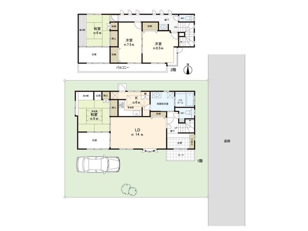 小平市小川町1丁目 戸建 間取図(平面図)