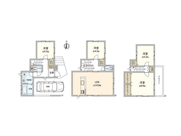 東大和市奈良橋6丁目 戸建 間取図(平面図) 東大和市奈良橋6丁目 戸建 間取図(平面図)