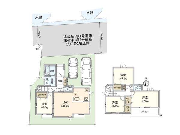 東村山市廻田町2丁目【新築1号棟】 間取図(平面図) 東村山市廻田町2丁目【新築1号棟】 間取図(平面図)