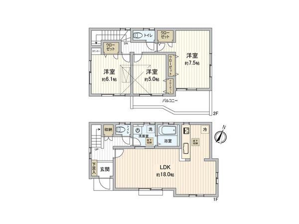 東村山市恩多町5丁目 戸建 間取図(平面図) 東村山市恩多町5丁目 戸建 間取図(平面図)