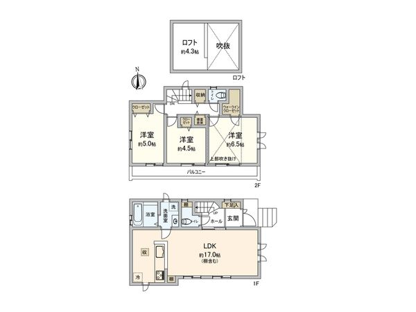 東大和市湖畔3丁目【新築1号棟】 間取図(平面図) 東大和市湖畔3丁目【新築1号棟】 間取図(平面図)