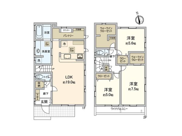 東大和市奈良橋2丁目【新築17号棟】 間取図(平面図) 東大和市奈良橋2丁目【新築17号棟】 間取図(平面図)