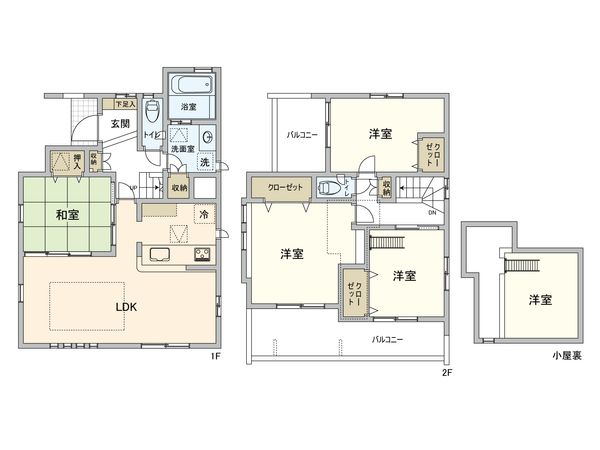 東村山市野口町3丁目【新築3号棟】 間取図(平面図) 東村山市野口町3丁目【新築3号棟】 間取図(平面図)