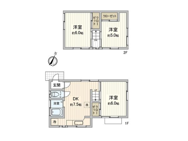 東村山市秋津町4丁目 戸建 間取図(平面図) 東村山市秋津町4丁目 戸建 間取図(平面図)