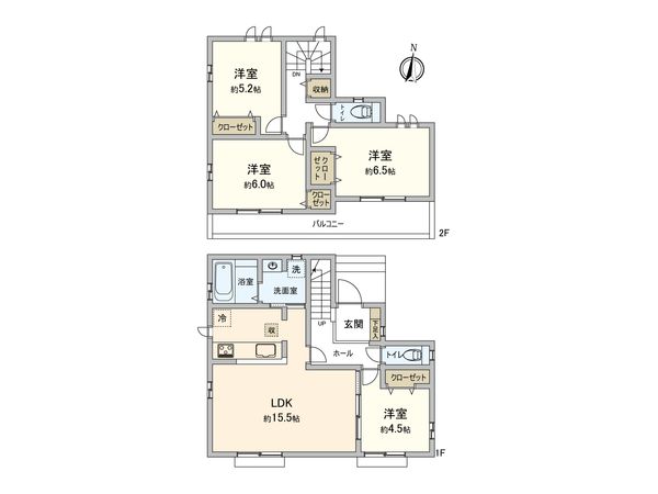 東村山市多摩湖町3丁目【新築1号棟】 間取図(平面図)