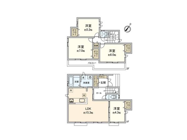 東村山市青葉町1丁目【新築D号棟】 間取図(平面図) 東村山市青葉町1丁目【新築D号棟】 間取図(平面図)