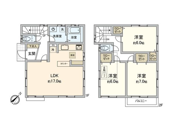 東村山市青葉町3丁目 戸建 間取図(平面図) 東村山市青葉町3丁目 戸建 間取図(平面図)