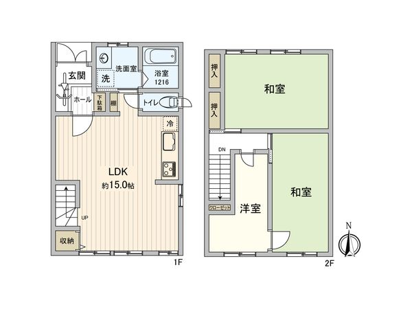 東村山市富士見町1丁目 戸建 間取図(平面図) 東村山市富士見町1丁目 戸建 間取図(平面図)