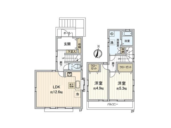 東村山市野口町3丁目 戸建 間取図(平面図) 東村山市野口町3丁目 戸建 間取図(平面図)