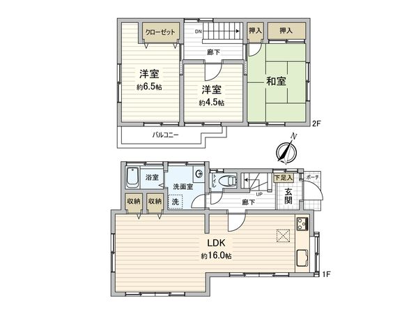 東村山市久米川町2丁目 戸建 間取図(平面図)