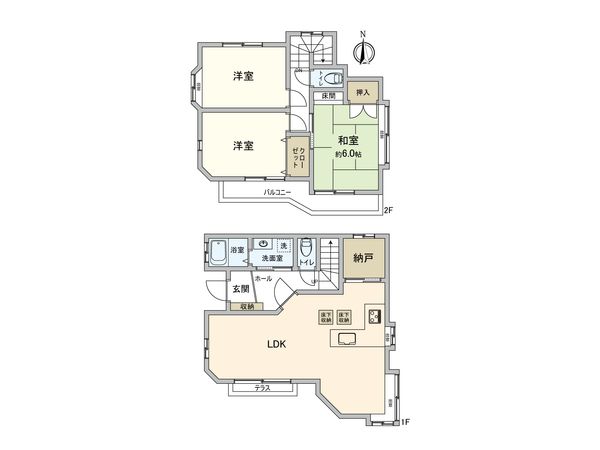 東大和市奈良橋5丁目 戸建 間取図(平面図) 東大和市奈良橋5丁目 戸建 間取図(平面図)