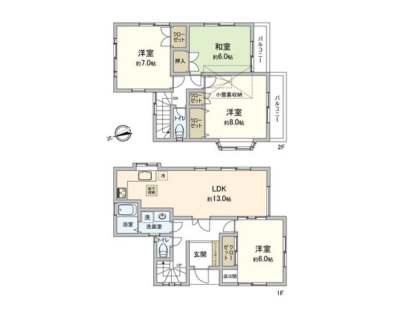 東大和市高木2丁目 戸建 間取図(平面図) 東大和市高木2丁目 戸建 間取図(平面図)