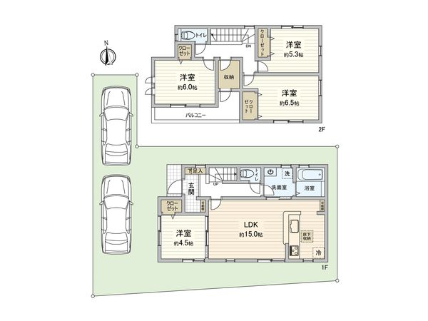 東大和市狭山5丁目 新築6号棟 間取図(平面図) 東大和市狭山5丁目 新築6号棟 間取図(平面図)