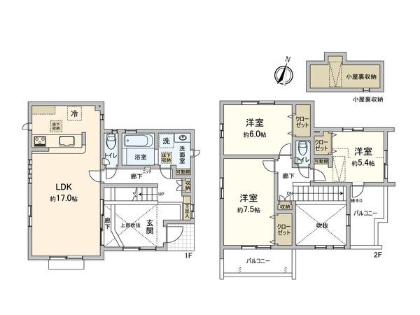 東村山市青葉町 新築6号棟 間取図(平面図) 東村山市青葉町 新築6号棟 間取図(平面図)