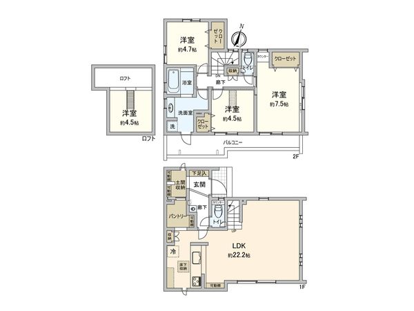 東村山市青葉町 新築3号棟 間取図(平面図) 東村山市青葉町 新築3号棟 間取図(平面図)