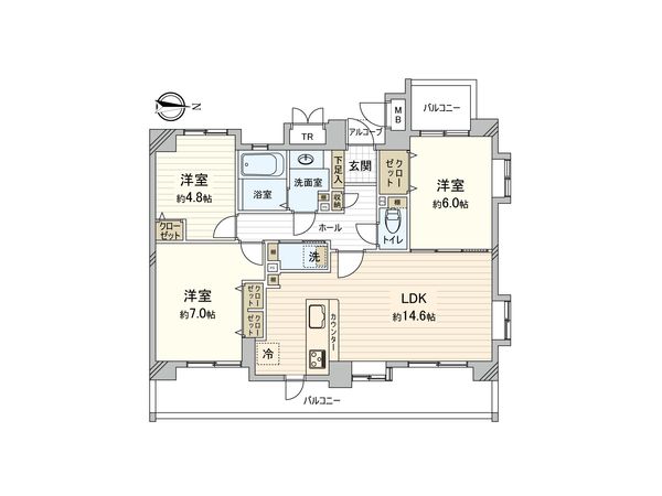 ヴィラージュ・ヴェール 8番館 間取図(平面図) 間取図(平面図)