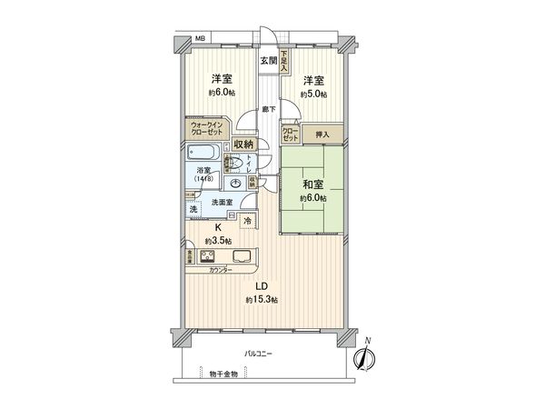 ゼファー久米川ミーティス 間取図(平面図) 間取図(平面図)
