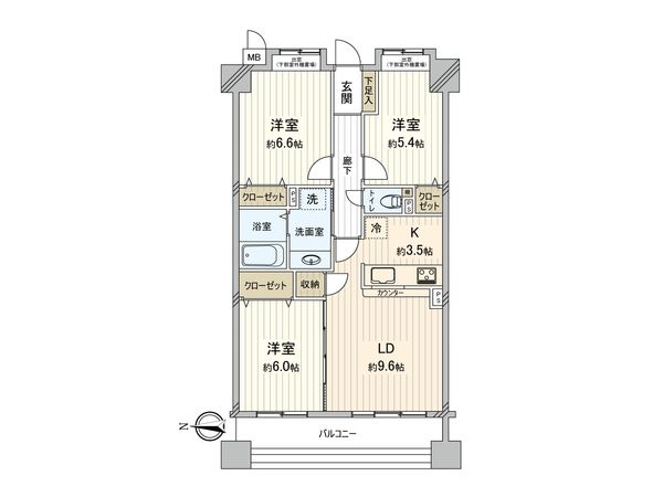 セザールプラザ東村山 間取図(平面図)