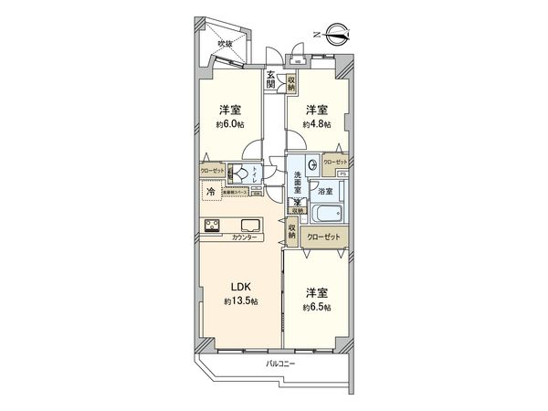 ハイホーム東村山弐番館 間取図(平面図) ハイホーム東村山弐番館 間取図(平面図)