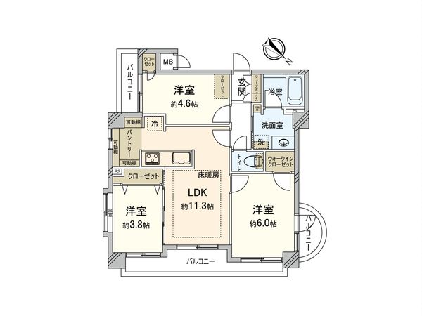 シャインハイツ久米川駅前 間取図(平面図) 間取図(平面図)