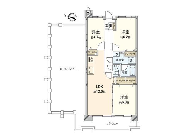 サンヴェール久米川 間取図(平面図)