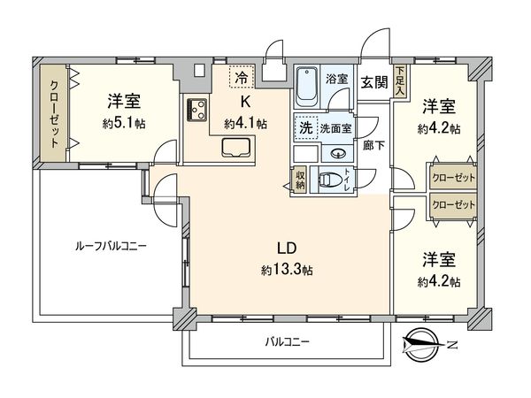 ルミナス小平 壱番館 間取図(平面図) ルミナス小平 壱番館 間取図(平面図)