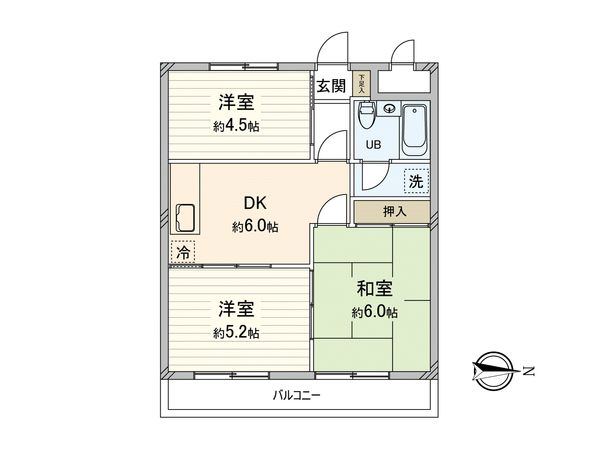 コーワコーポ第14小平 間取図(平面図) 間取図(平面図)