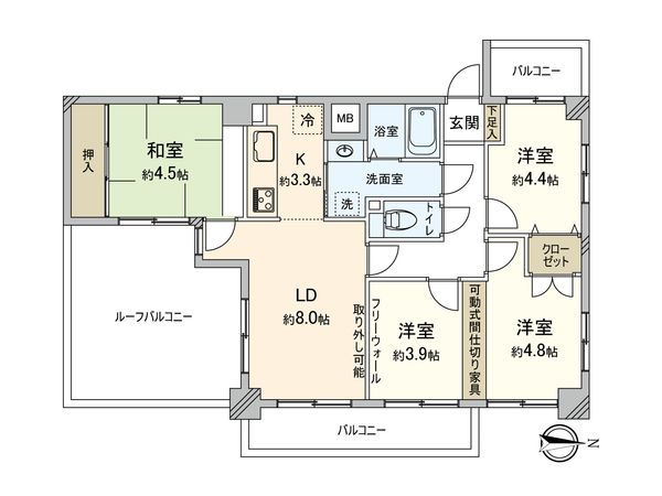 ルミナス小平弐番館 間取図(平面図) ルミナス小平弐番館 間取図(平面図)