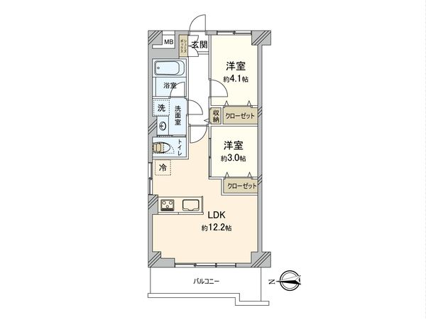 武蔵野サンハイツ久米川 間取図(平面図) 武蔵野サンハイツ久米川 間取図(平面図)