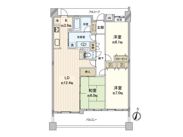 レクセルマンション東村山 間取図(平面図) レクセルマンション東村山 間取図(平面図)