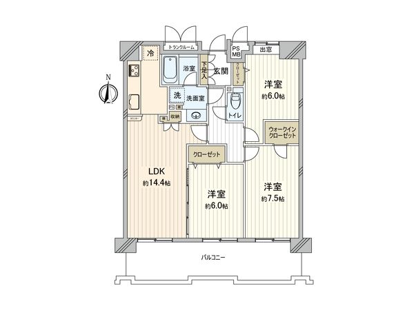 ヴィラージュ・ヴェール7番館 間取図