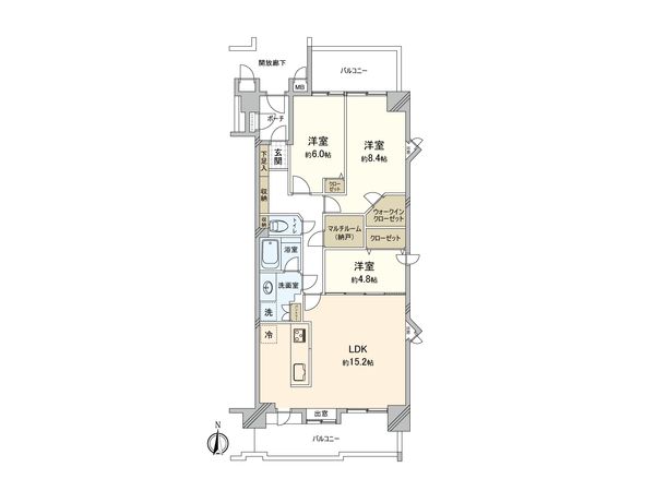 ヴィラージュ・ヴェール 七番館 間取図(平面図) ヴィラージュ・ヴェール 七番館 間取図(平面図)